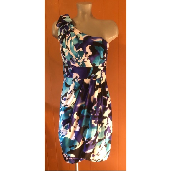 Bisou Bisou Dresses & Skirts - Bisou Bisou One Shoulder Floral Dress 10